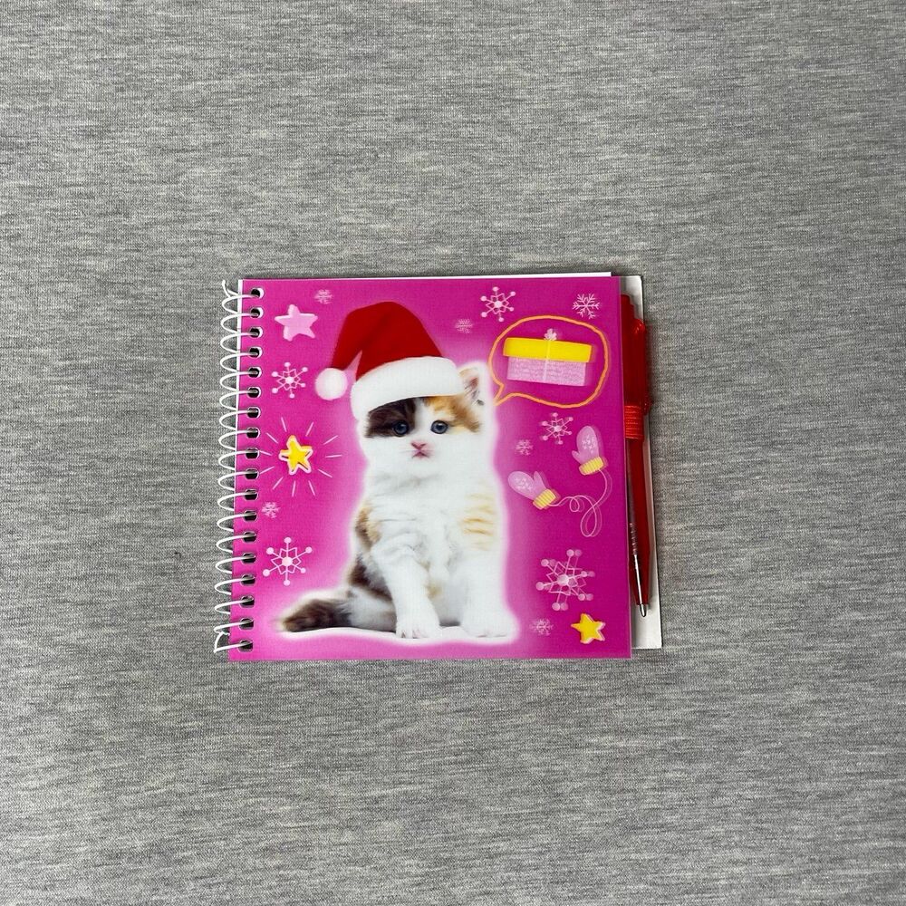 Christmas House Y2K Vintage 50 Sheets Holographic Cat Memo Book